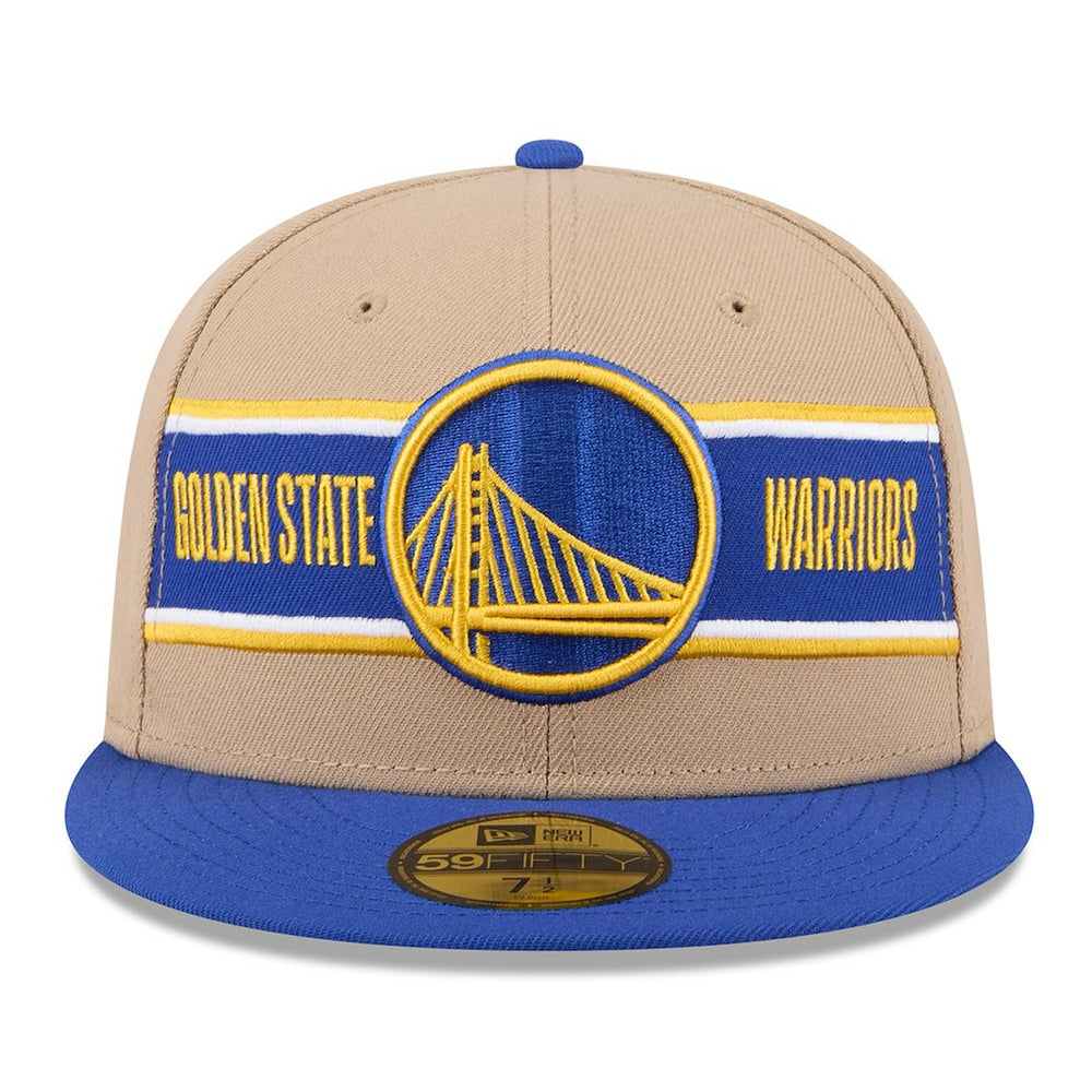 New Era Golden State Warriors 2024 NBA Draft 59FIFTY Fitted Hat Tan/Royal