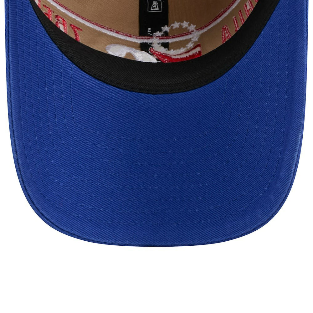 New Era Philadelphia 76ers 2024 NBA Draft 9TWENTY Adjustable Hat Tan/Royal