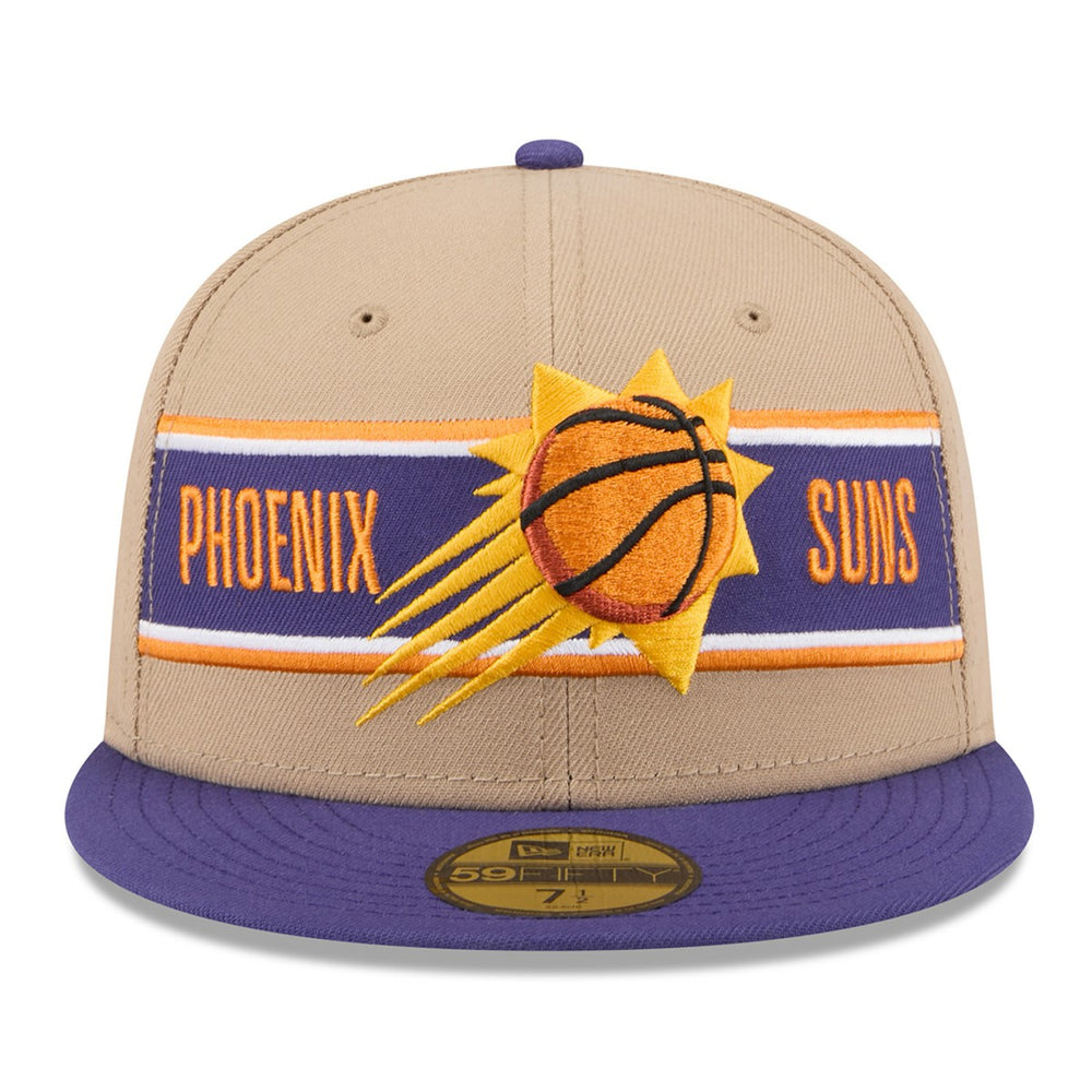 New Era Phoenix Suns 2024 NBA Draft 59FIFTY Fitted Hat Tan/Purple