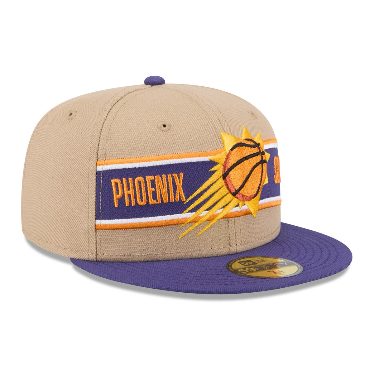 New Era Phoenix Suns 2024 NBA Draft 59FIFTY Fitted Hat Tan/Purple