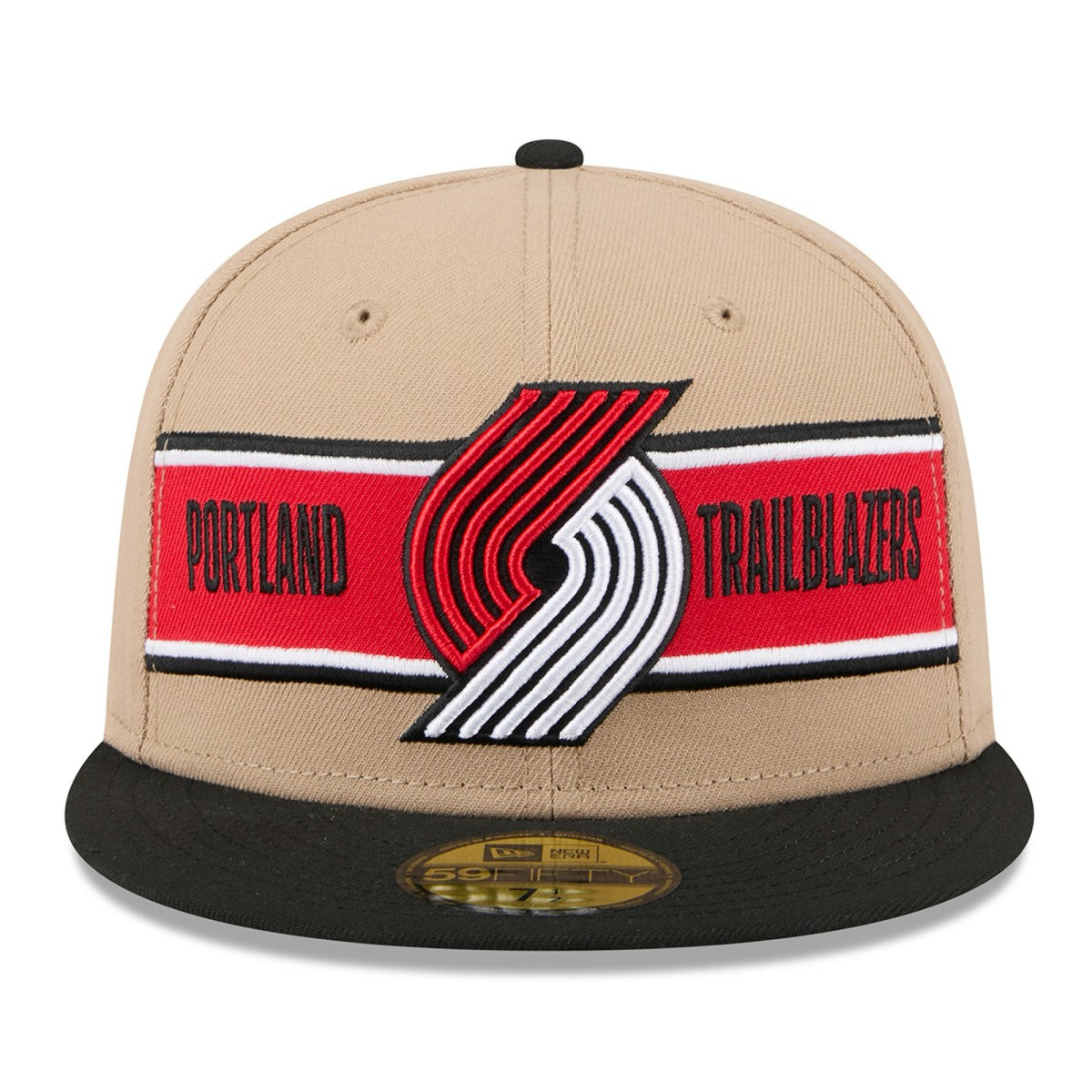 New Era Portland Trail Blazers 2024 NBA Draft 59FIFTY Fitted Hat Tan/Black