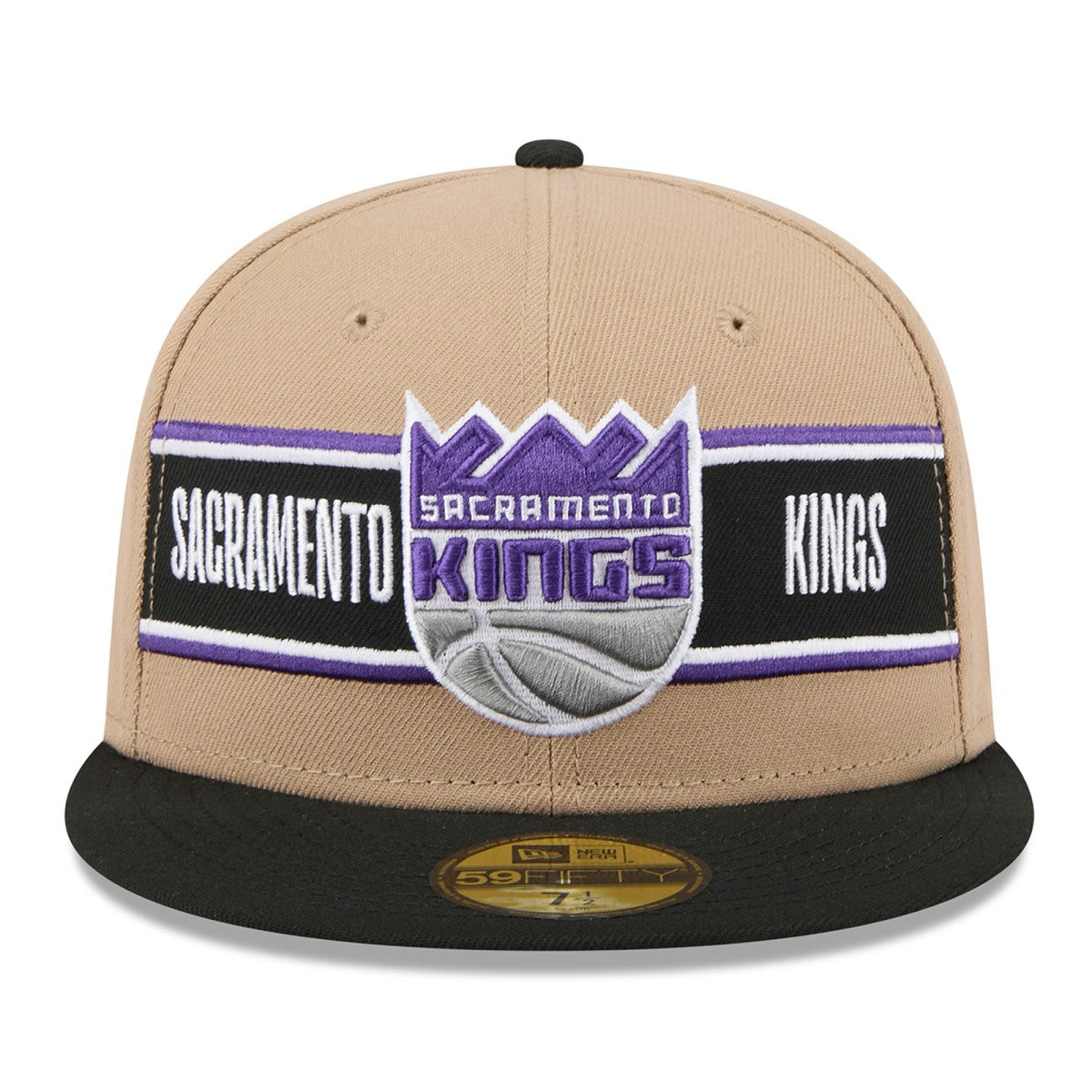 New Era Sacramento Kings 2024 NBA Draft 59FIFTY Fitted Hat Tan/Black