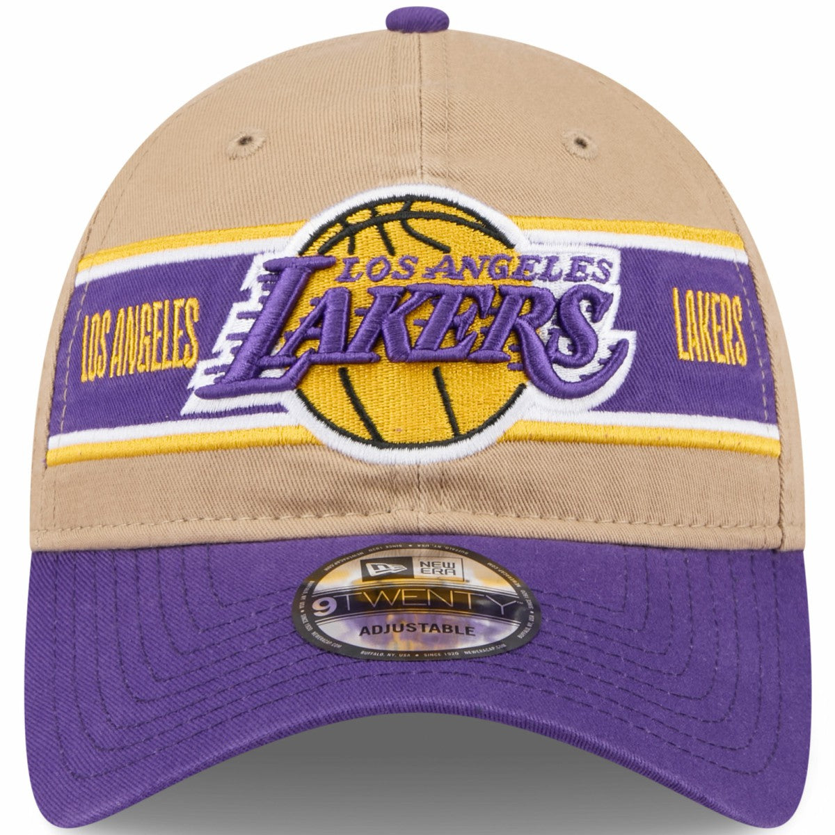 New Era Los Angeles Lakers 2024 NBA Draft 9TWENTY Adjustable Hat Tan/Purple