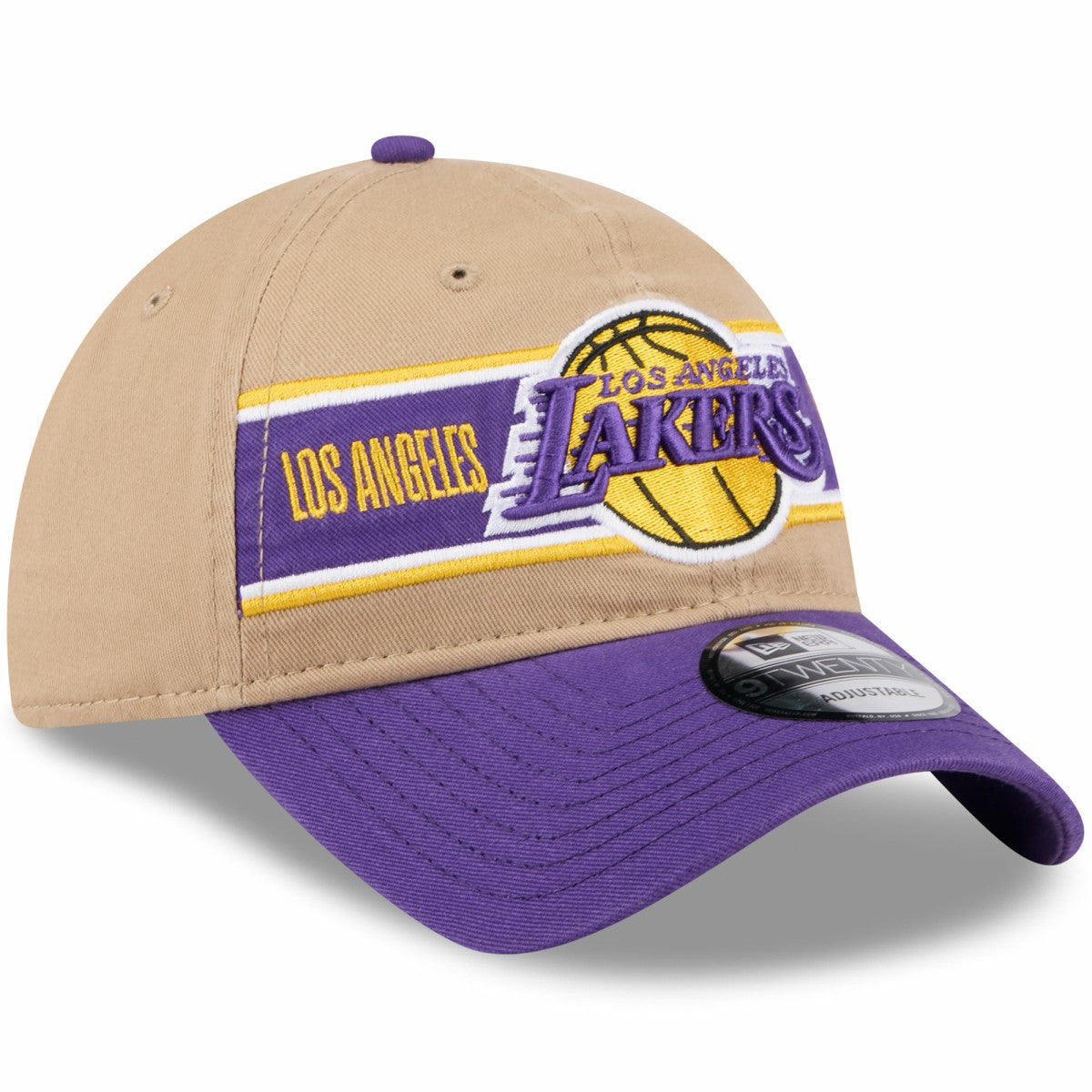 New Era Los Angeles Lakers 2024 NBA Draft 9TWENTY Adjustable Hat Tan/Purple