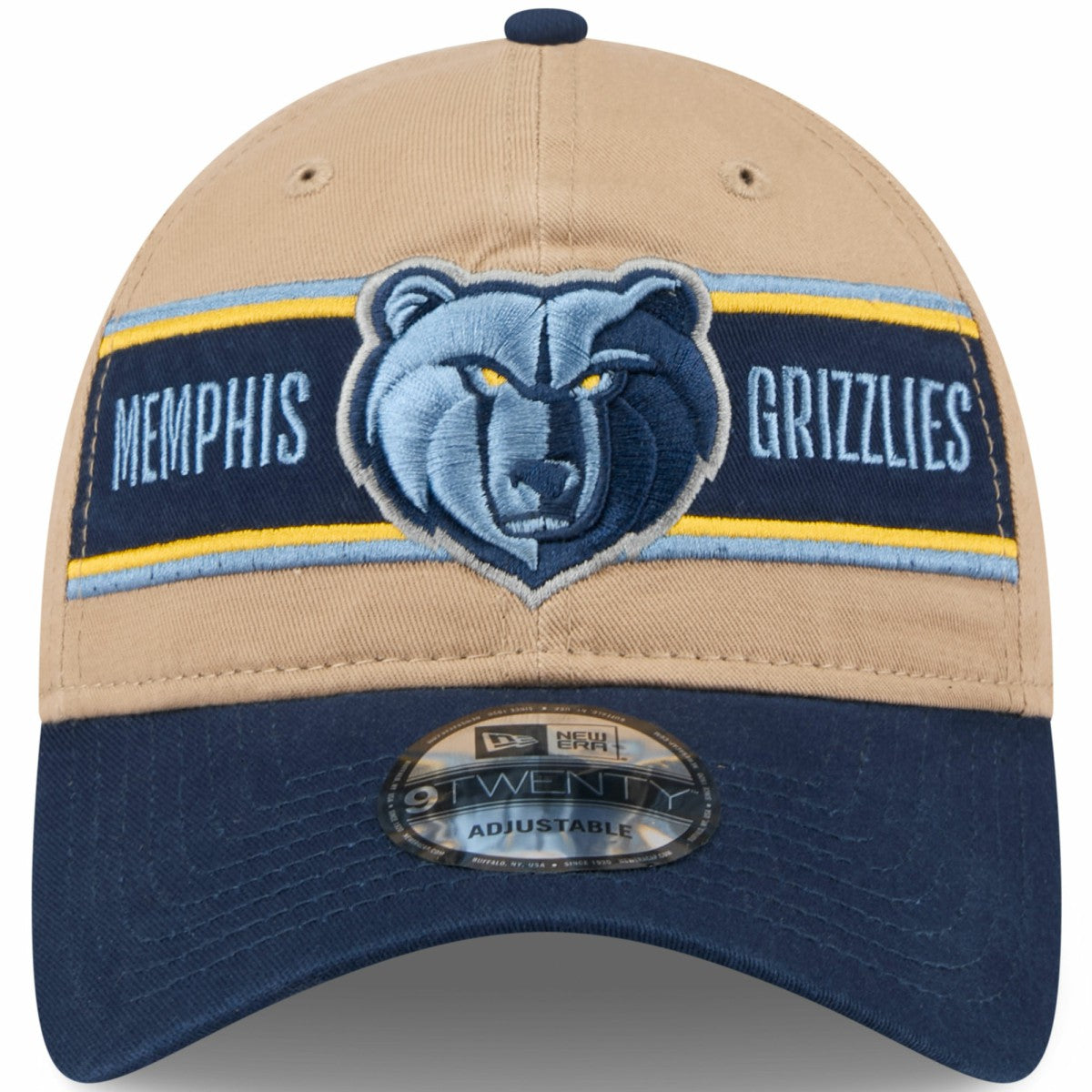New Era Memphis Grizzlies 2024 NBA Draft 9TWENTY Adjustable Hat Tan/Navy