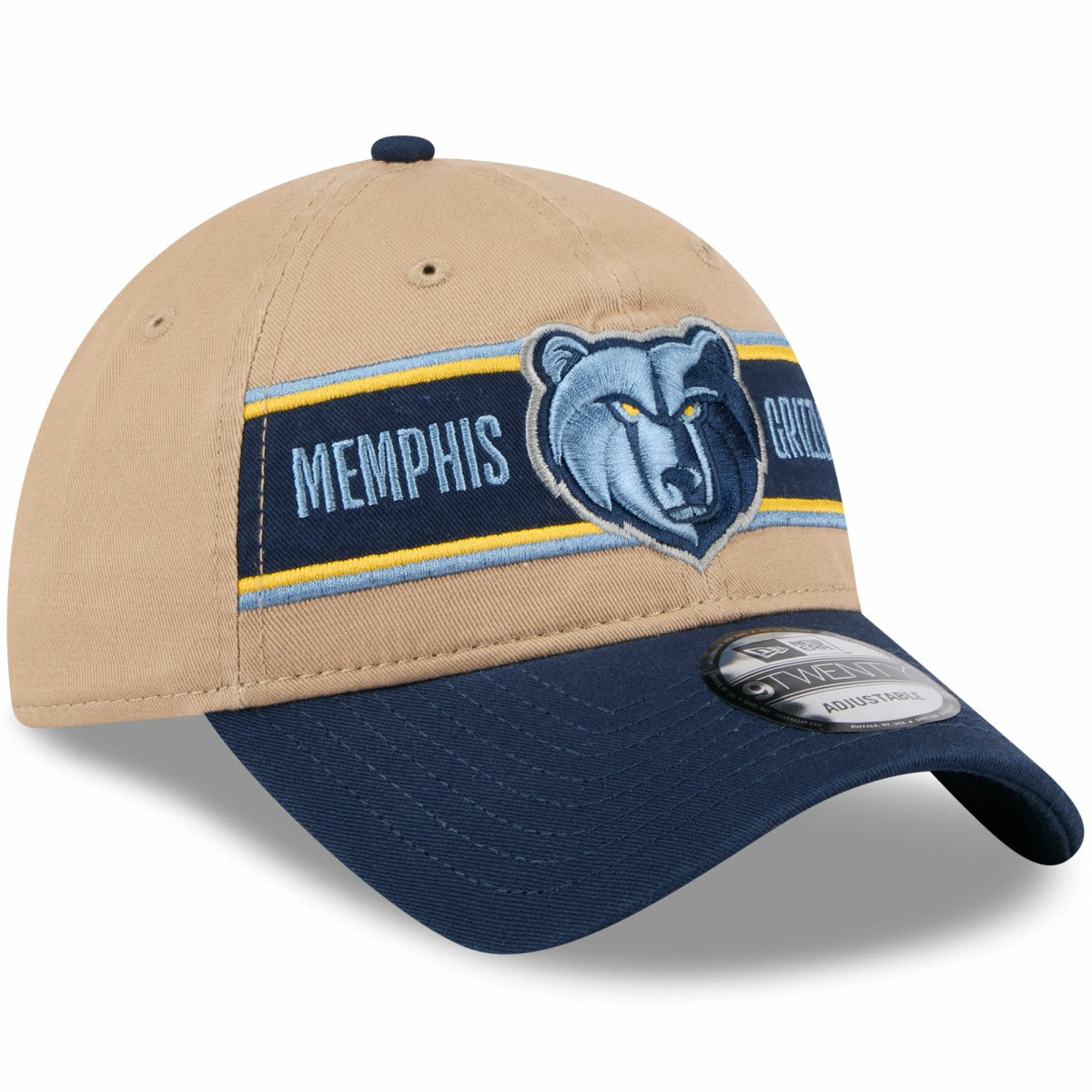 New Era Memphis Grizzlies 2024 NBA Draft 9TWENTY Adjustable Hat Tan/Navy