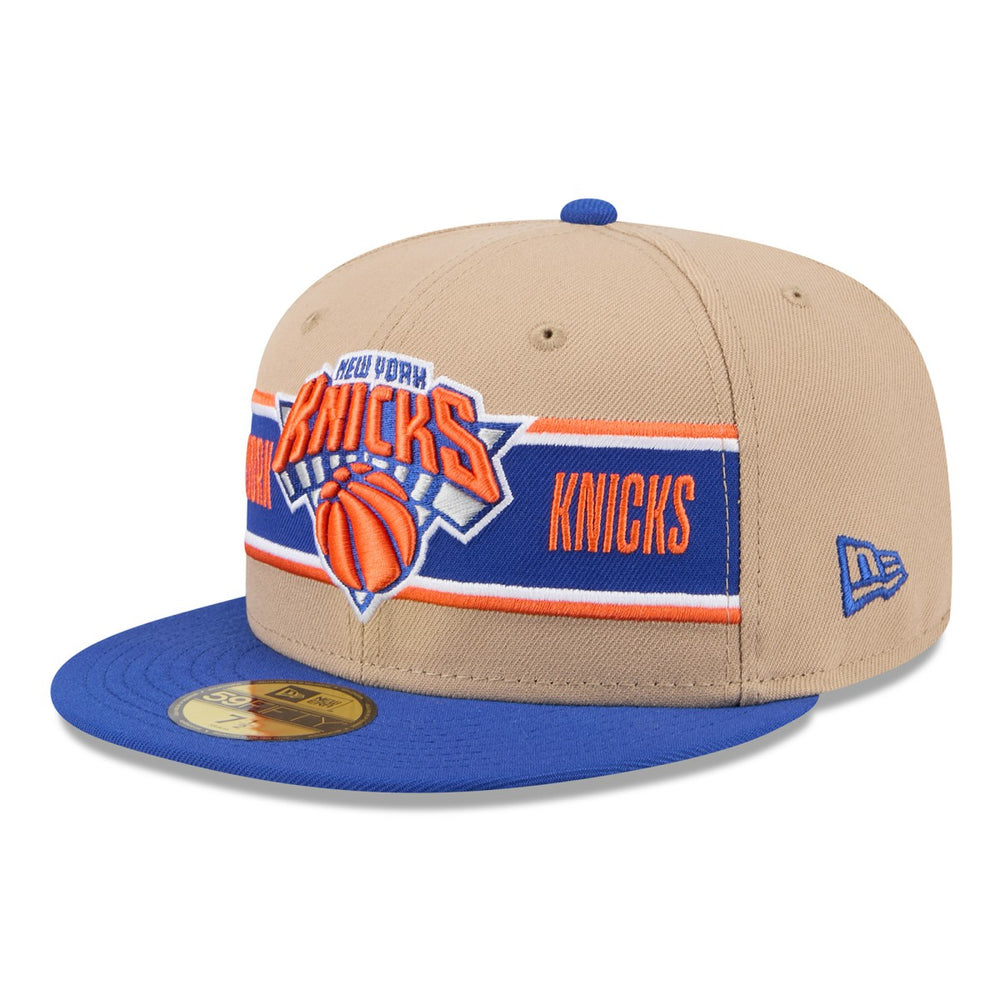 New Era New York Knicks 2024 NBA Draft 59FIFTY Fitted Hat Tan/Blue