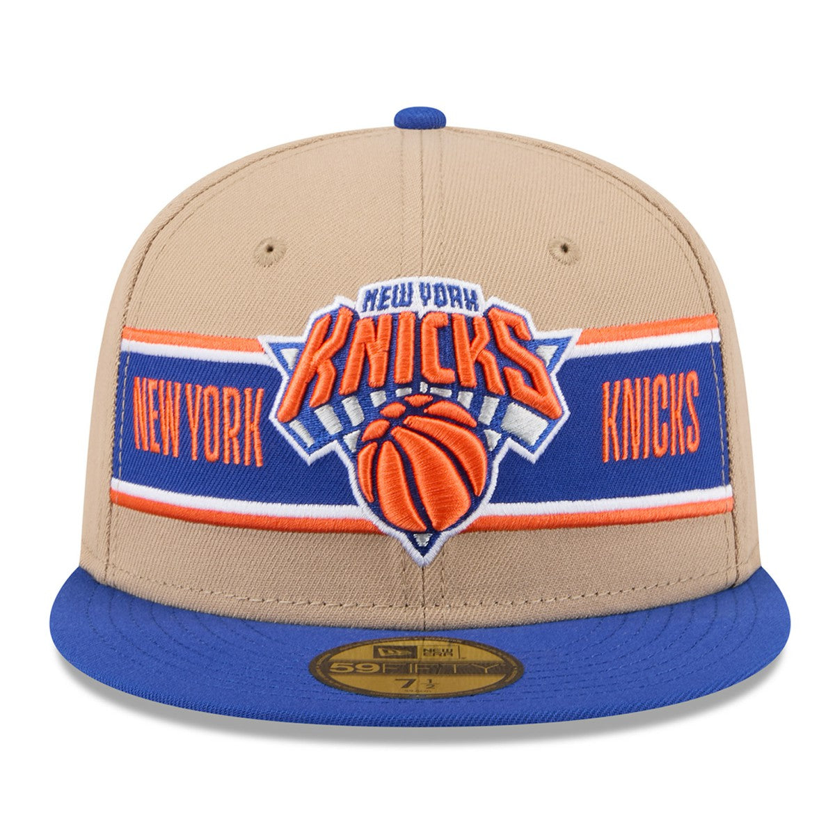 New Era New York Knicks 2024 NBA Draft 59FIFTY Fitted Hat Tan/Blue