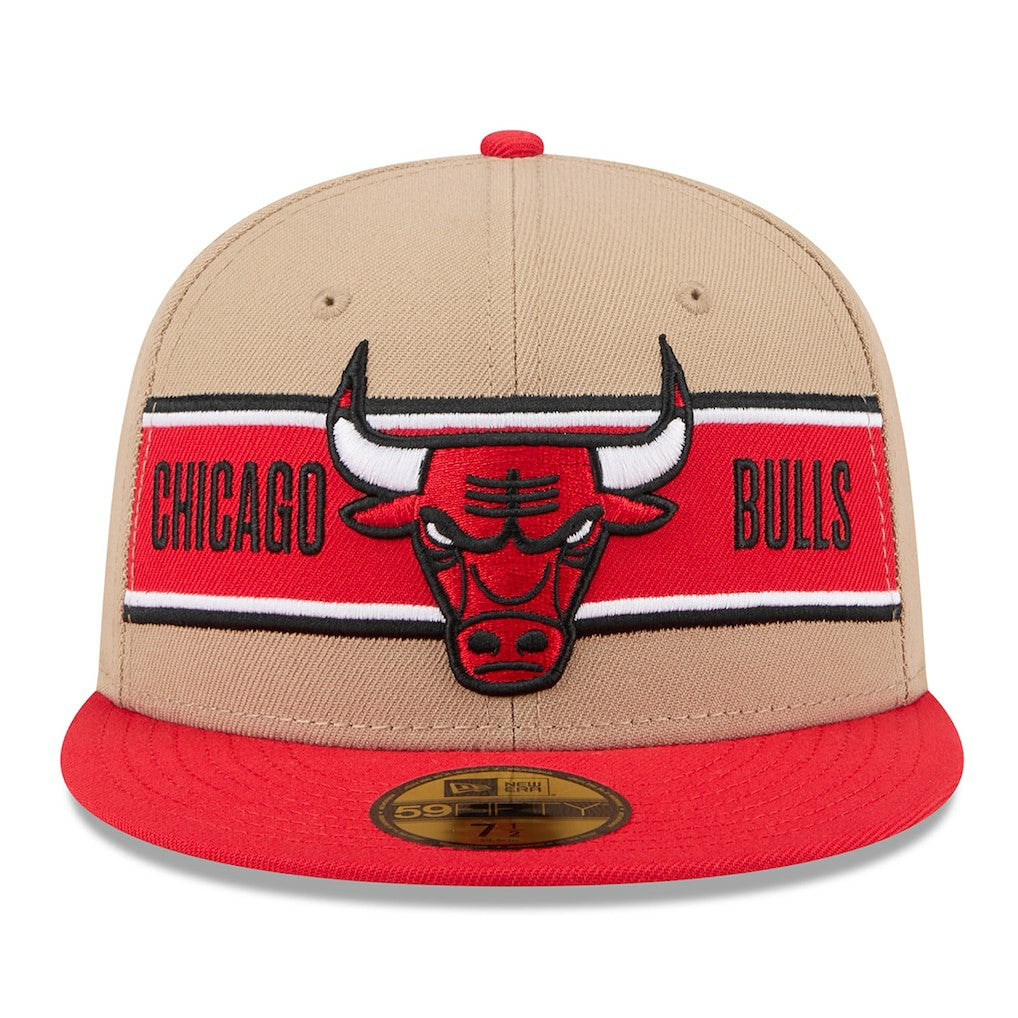 New Era Chicago Bulls 2024 NBA Draft 59FIFTY Fitted Hat Tan/Red
