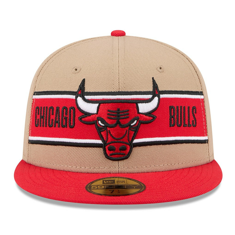 New Era Chicago Bulls 2024 NBA Draft 59FIFTY Fitted Hat Tan/Red