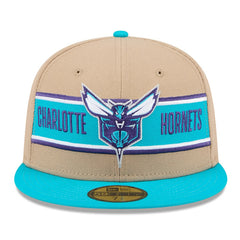New Era Charlotte Hornets 2024 NBA Draft 59FIFTY Fitted Hat Tan/Teal