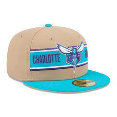 New Era Charlotte Hornets 2024 NBA Draft 59FIFTY Fitted Hat Tan/Teal