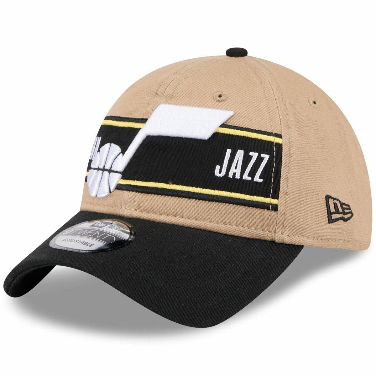 New Era Utah Jazz 2024 NBA Draft 9TWENTY Adjustable Hat Tan/Black