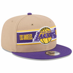 New Era Los Angeles Lakers 2024 NBA Draft 9FIFTY Snapback Hat Tan/Purple