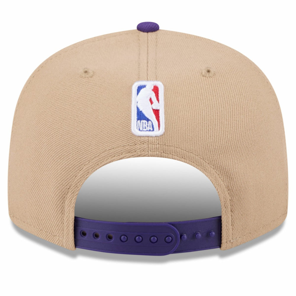 New Era Los Angeles Lakers 2024 NBA Draft 9FIFTY Snapback Hat Tan/Purple