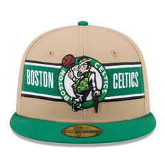 New Era Boston Celtics 2024 NBA Draft 59FIFTY Fitted Hat Tan/Kelly Green