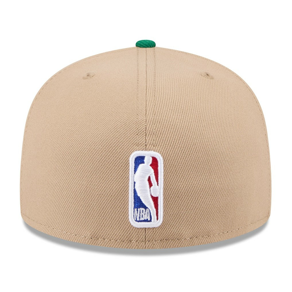 New Era Boston Celtics 2024 NBA Draft 59FIFTY Fitted Hat Tan/Kelly Green