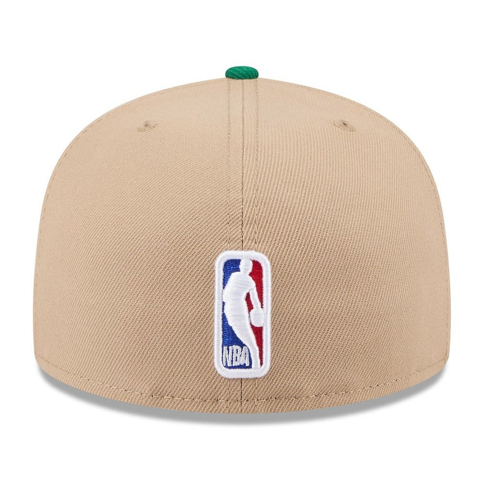 New Era Boston Celtics 2024 NBA Draft 59FIFTY Fitted Hat Tan/Kelly Green
