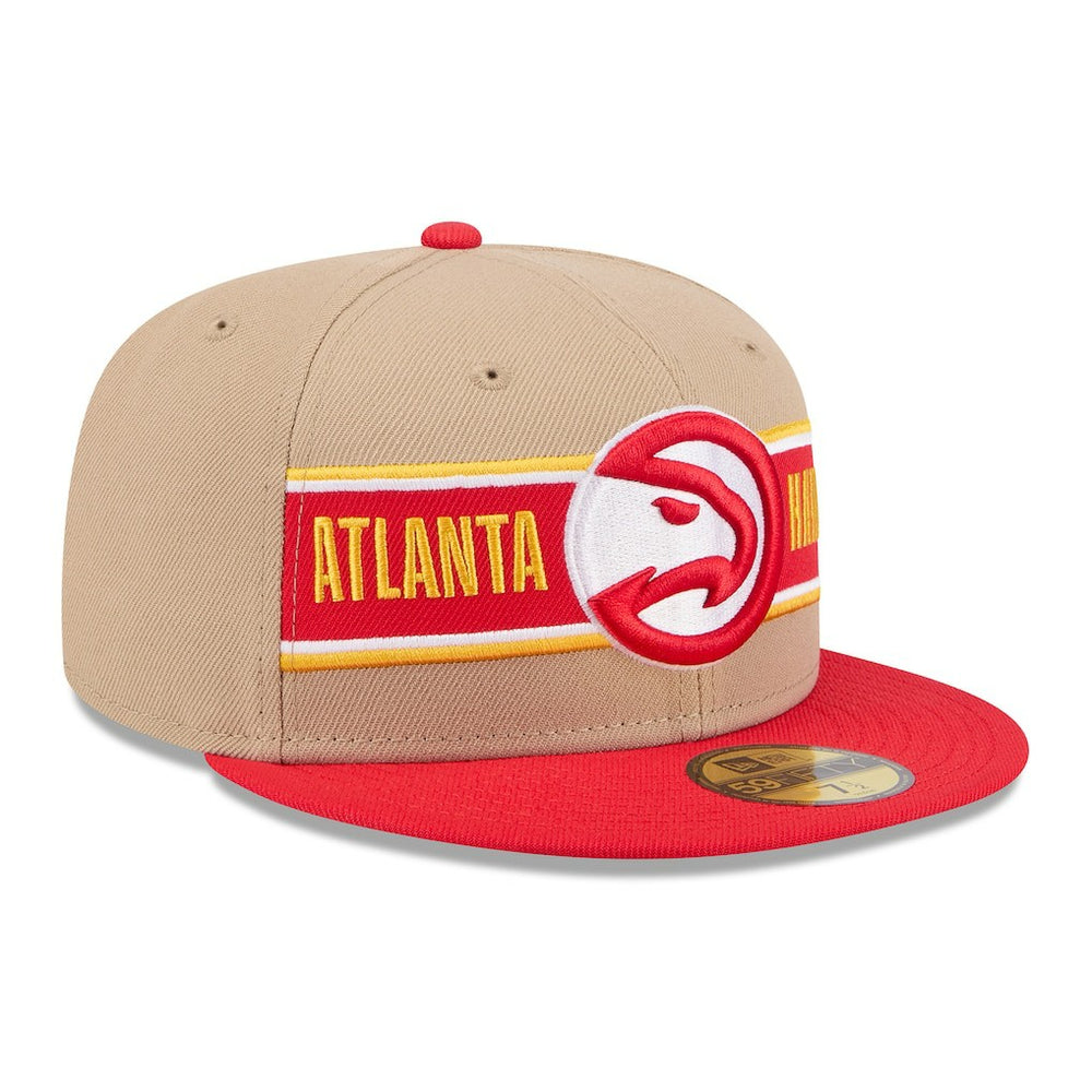 New Era Atlanta Hawks 2024 NBA Draft 59FIFTY Fitted Hat Tan/Red