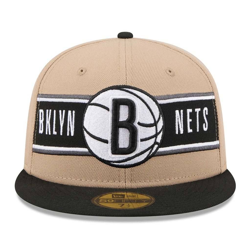 New Era Brooklyn Nets 2024 NBA Draft 59FIFTY Fitted Hat Tan/Black
