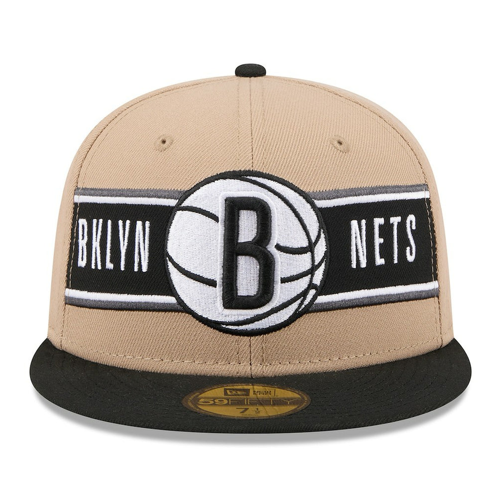 New Era Brooklyn Nets 2024 NBA Draft 59FIFTY Fitted Hat Tan/Black