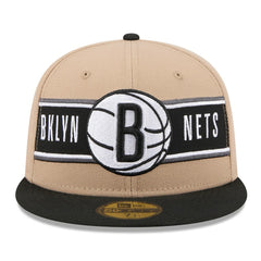 New Era Brooklyn Nets 2024 NBA Draft 59FIFTY Fitted Hat Tan/Black