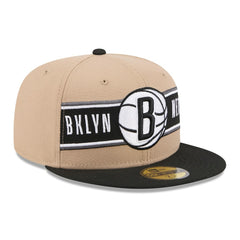 New Era Brooklyn Nets 2024 NBA Draft 59FIFTY Fitted Hat Tan/Black