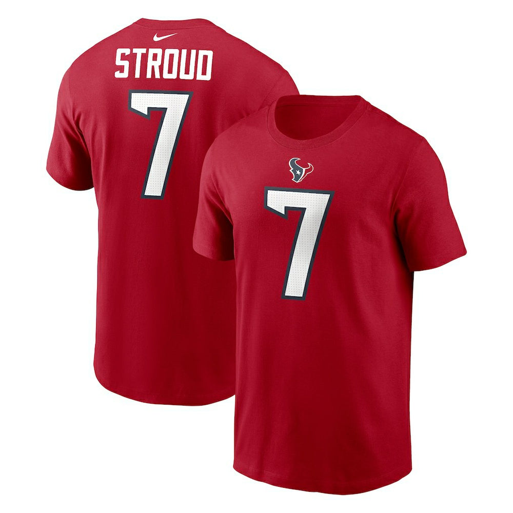 C.J. Stroud Houston Texans Player Name & Number T-Shirt - Red - Nike