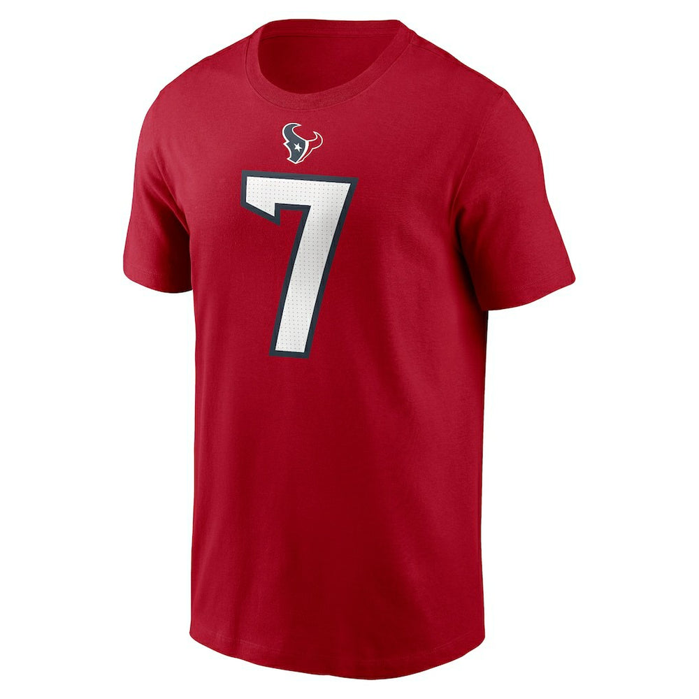 C.J. Stroud Houston Texans Player Name & Number T-Shirt - Red - Nike