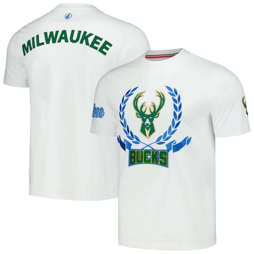 Milwaukee Bucks FISLL Unisex Heritage Crest T-Shirt White
