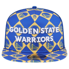 New Era Golden State Warriors Seeing Diamonds A-Frame Trucker 9FIFTY Snapback Hat Royal