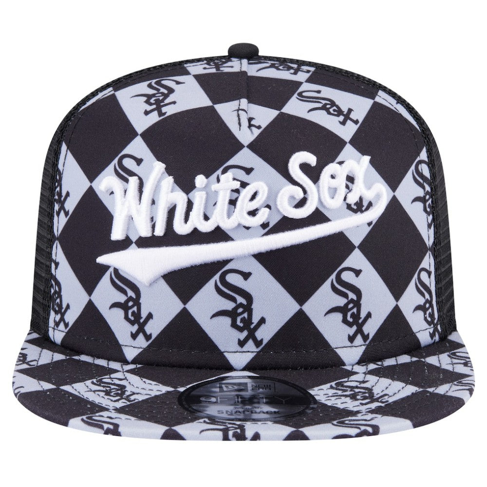 Chicago White Sox New Era Seeing Diamonds A-Frame Trucker 9FIFTY Snapback Hat Near Me