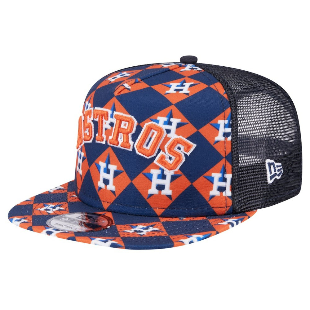 Houston Astros New Era Seeing Diamonds A-Frame Trucker 9FIFTY Snapback Hat Near Me