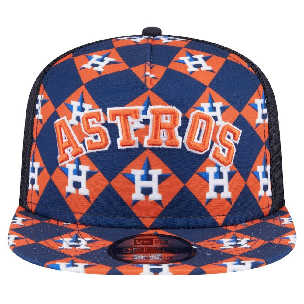 Houston Astros New Era Seeing Diamonds A-Frame Trucker 9FIFTY Snapback Hat Near Me