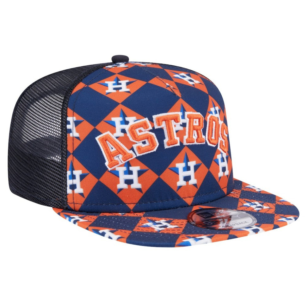 Houston Astros New Era Seeing Diamonds A-Frame Trucker 9FIFTY Snapback Hat Near Me