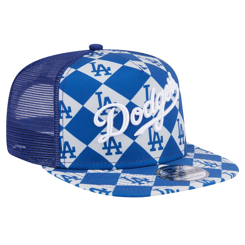 Los Angeles Dodgers New Era Seeing Diamonds A-Frame Trucker 9FIFTY Snapback Hat Discount