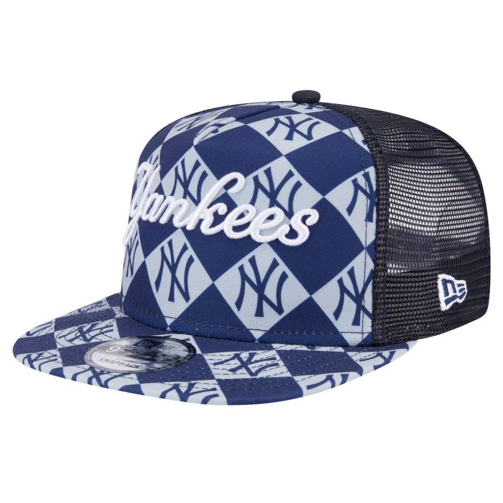 New York Yankees New Era Seeing Diamonds A-Frame Trucker 9FIFTY Snapback Hat Sale