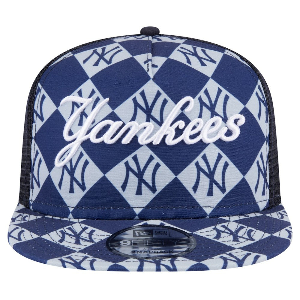 New York Yankees New Era Seeing Diamonds A-Frame Trucker 9FIFTY Snapback Hat Sale