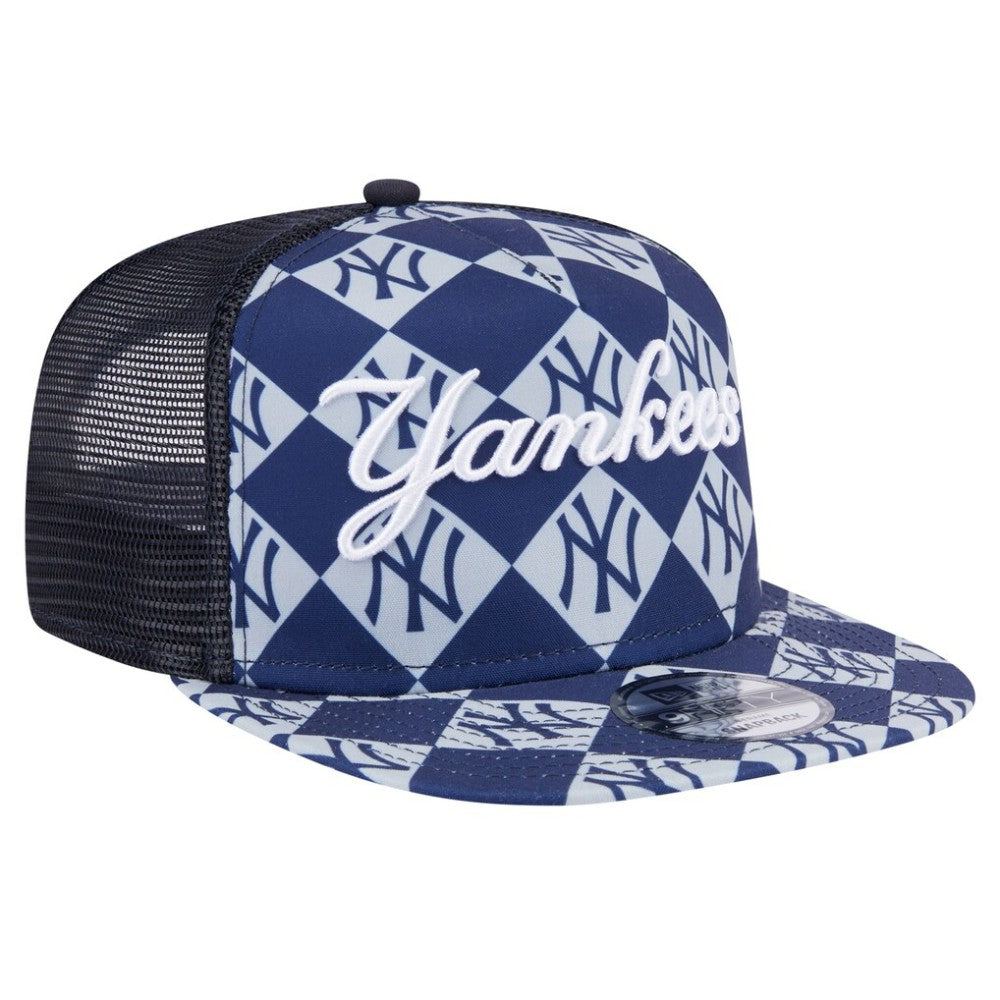 New York Yankees New Era Seeing Diamonds A-Frame Trucker 9FIFTY Snapback Hat Sale