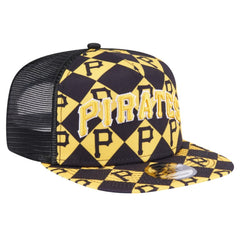 Pittsburgh Pirates New Era Seeing Diamonds A-Frame Trucker 9FIFTY Snapback Hat for sale