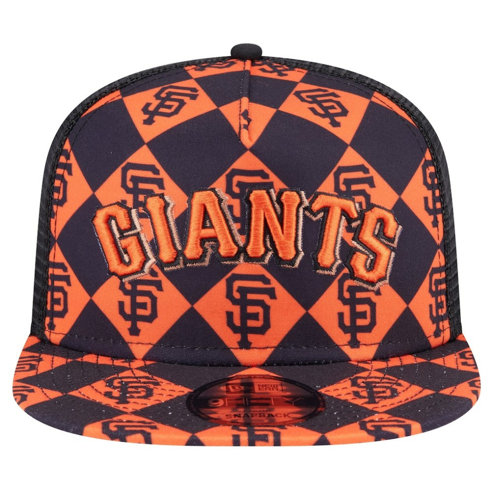 San Francisco Giants New Era Seeing Diamonds A-Frame Trucker 9FIFTY Snapback Hat Near Me