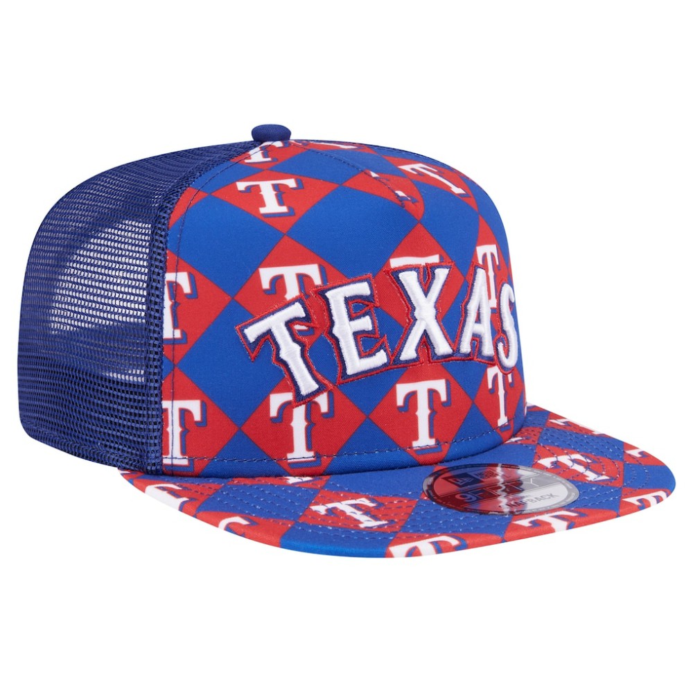 Texas Rangers New Era Seeing Diamonds A-Frame Trucker 9FIFTY Snapback Hat for sale