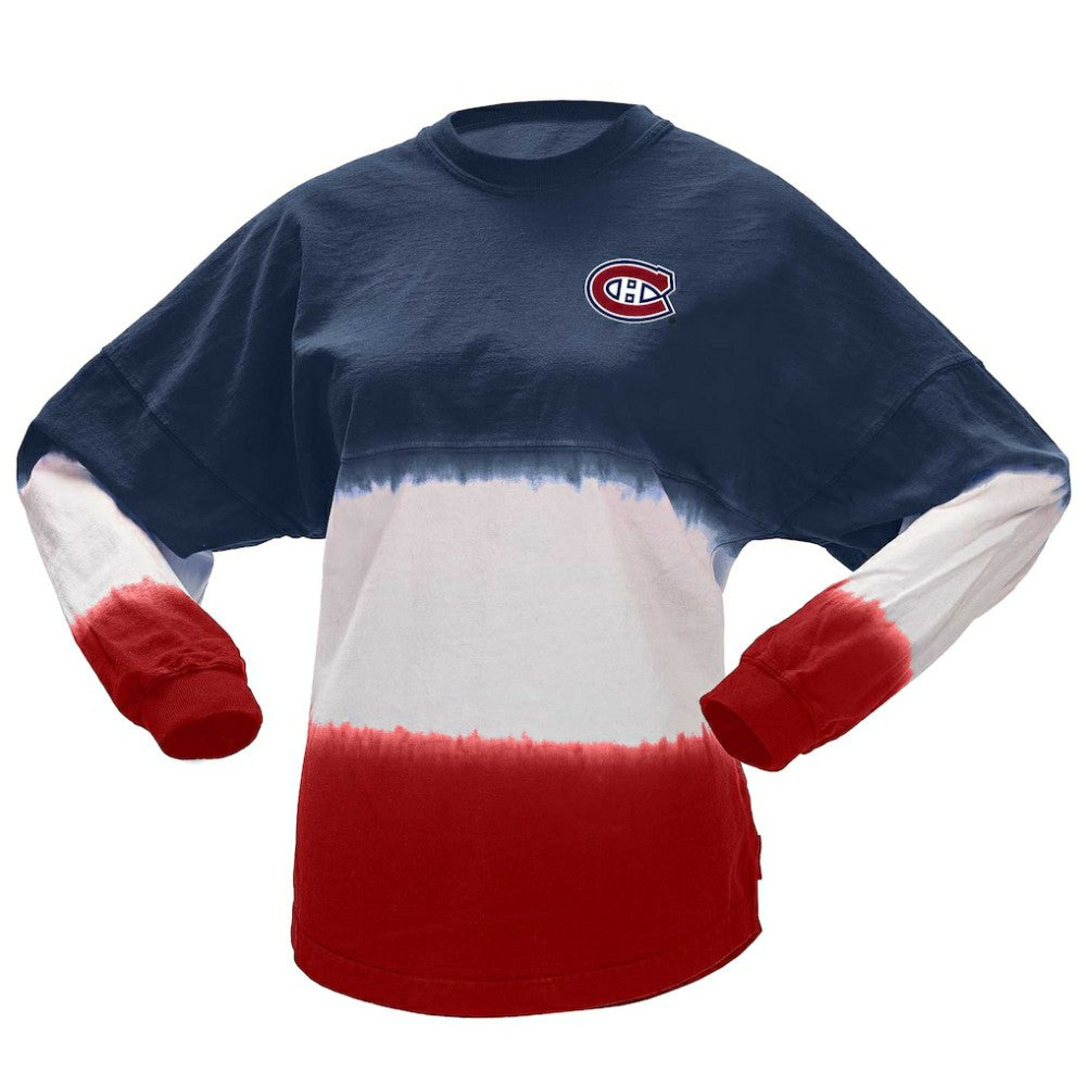 Montreal Canadiens Fanatics Women's Ombre Long Sleeve T-Shirt - Navy/Red | Fanatics on sale