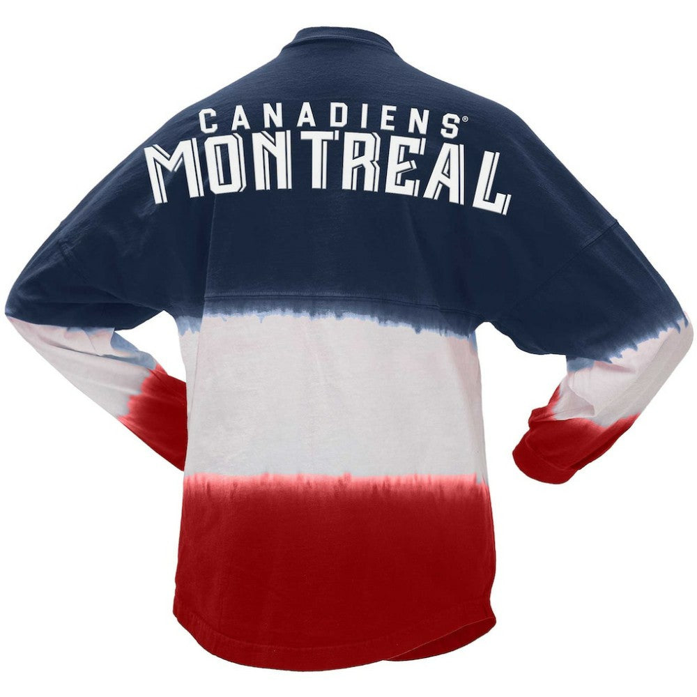 Montreal Canadiens Fanatics Women's Ombre Long Sleeve T-Shirt - Navy/Red | Fanatics on sale