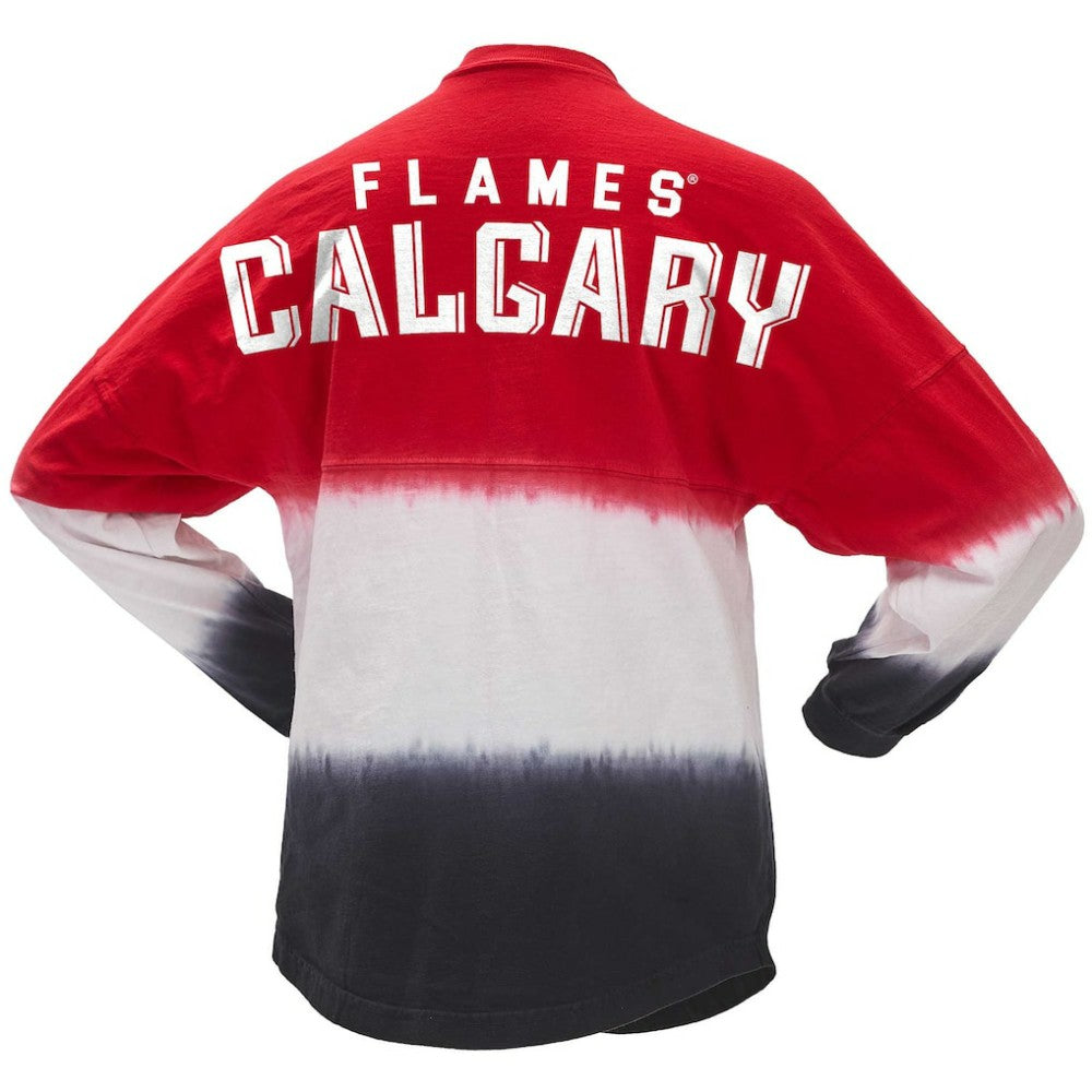 Calgary Flames Fanatics Women's Ombre Long Sleeve T-Shirt - Red/Black | Fanatics discount