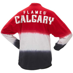 Calgary Flames Fanatics Women's Ombre Long Sleeve T-Shirt - Red/Black | Fanatics discount