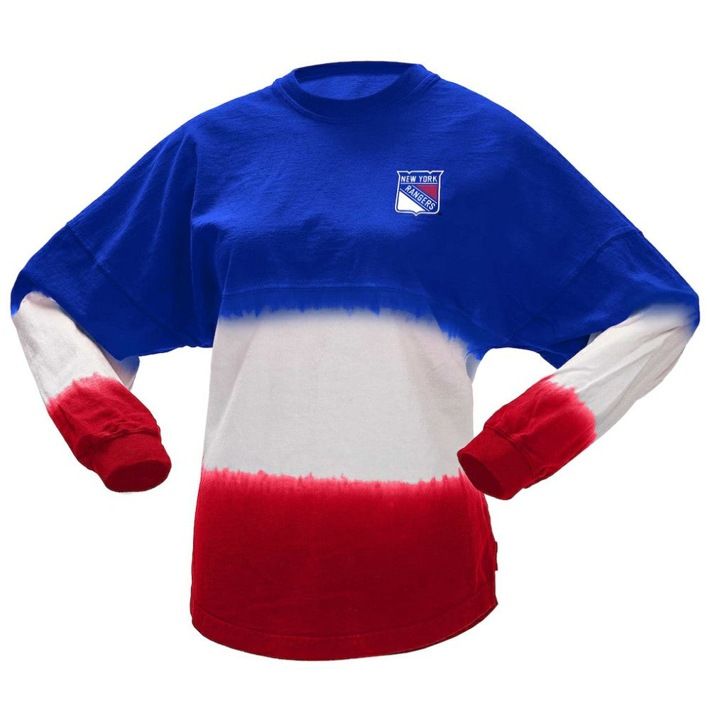 New York Rangers Fanatics Women's Ombre Long Sleeve T-Shirt - Blue/Red | Fanatics discount