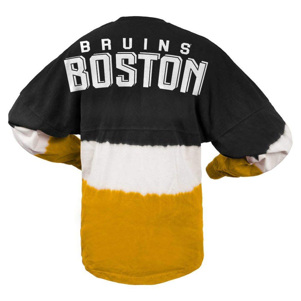 Boston Bruins Fanatics Women's Ombre Long Sleeve T-Shirt - Black/Gold | Fanatics Clearance