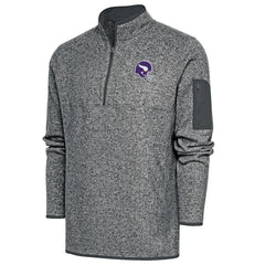 Minnesota Vikings Antigua Fortune Quarter-Zip Pullover Jacket - Heather Charcoal - NFL