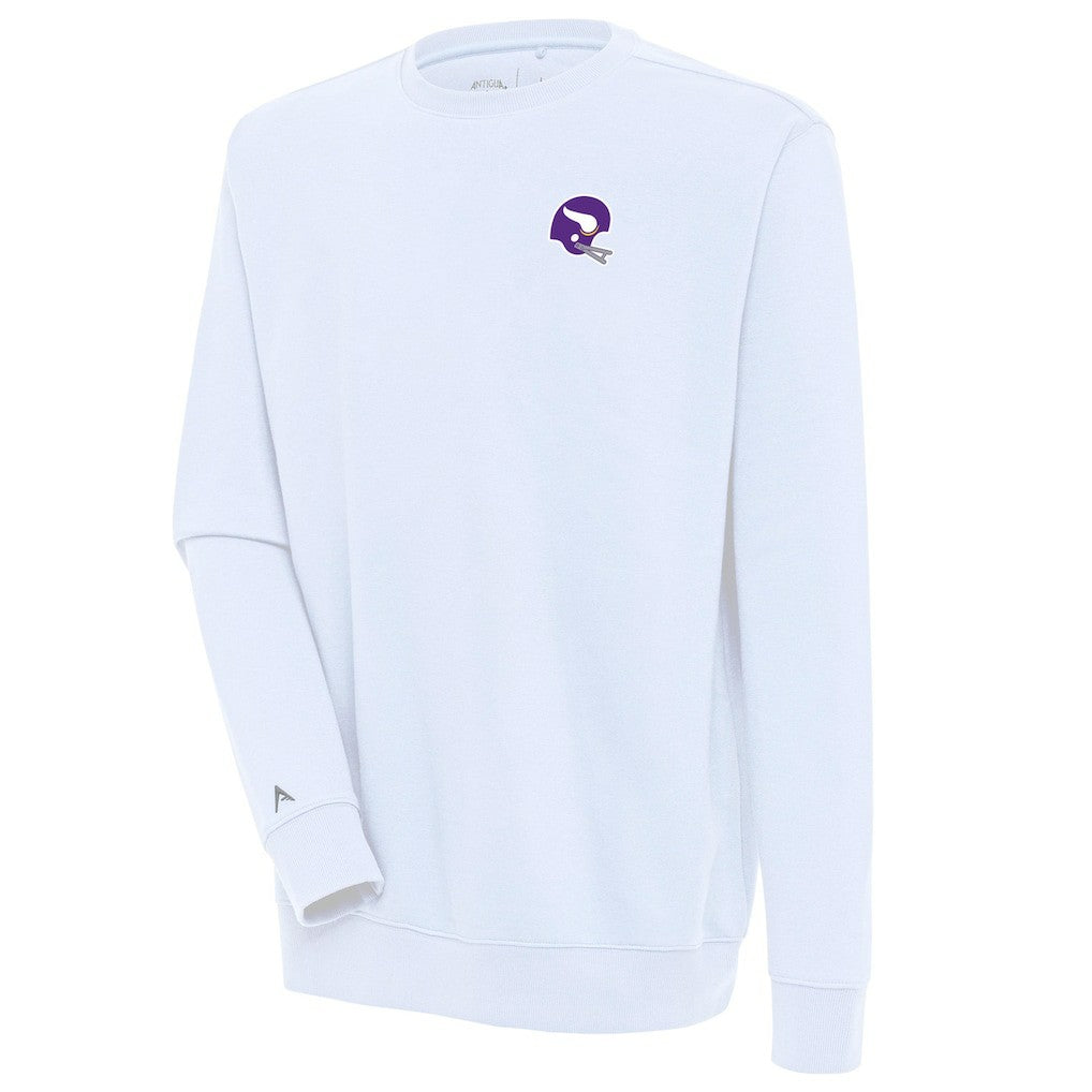 Minnesota Vikings Antigua Victory Crewneck Pullover Sweatshirt - White - NFL